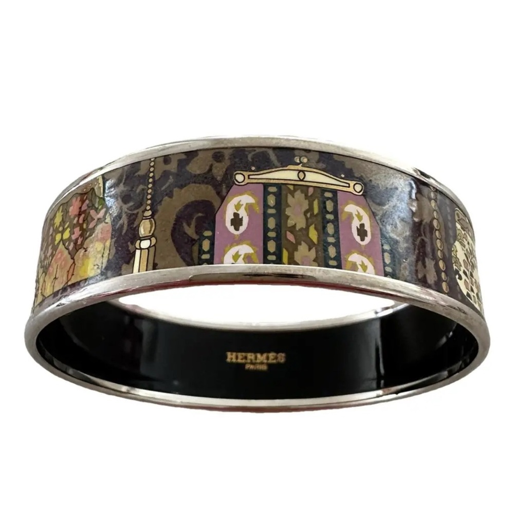 Hermès Cachemire de Tamara Enamel Bangle Bracelet